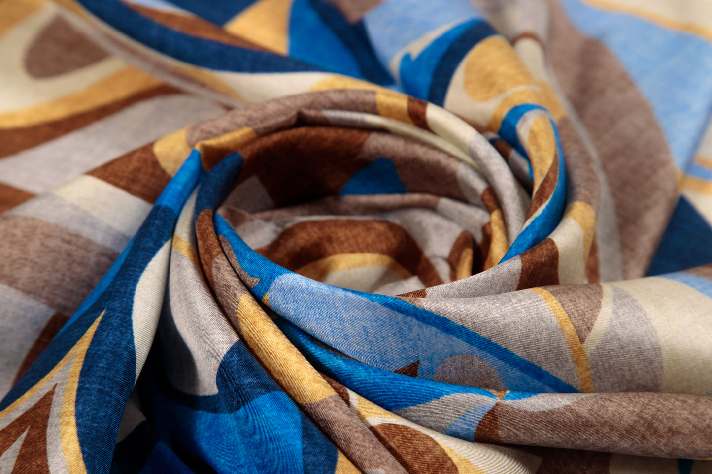 Beige Byzantium Mosaic Silk Scarf