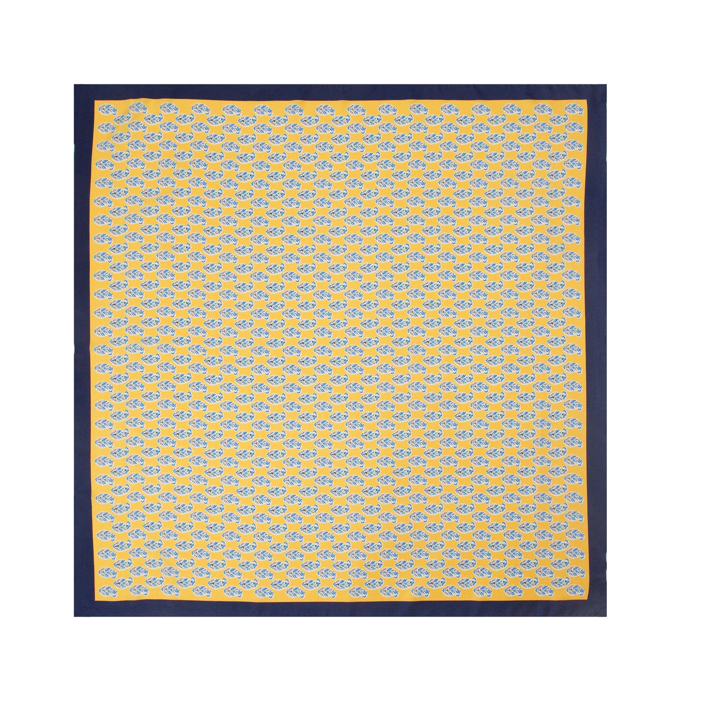 Yellow Micro-Drop Silk Scarf