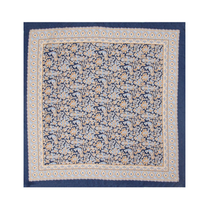 Sapphire Baroque Interlace Silk Scarf